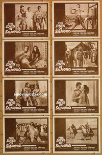 a451 LOVES OF SALAMMBO 8 movie lobby cards '62 Purdom as Narr Havas