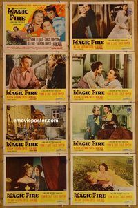 a454 MAGIC FIRE 8 movie lobby cards '55 Yvonne De Carlo, Rita Gam
