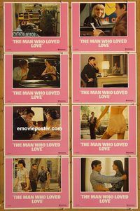 a461 MAN WHO LOVED WOMEN 8 movie lobby cards '77 Francois Truffaut