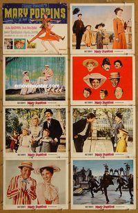 a472 MARY POPPINS 8 movie lobby cards R73 Julie Andrews, Disney