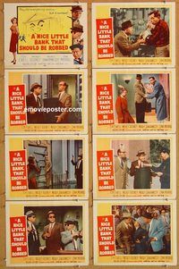 a504 NICE LITTLE BANK THAT SHOULD BE ROBBED 8 movie lobby cards '58