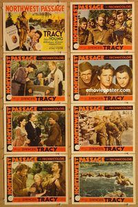 a511 NORTHWEST PASSAGE 8 movie lobby cards '40 Spencer Tracy, Young