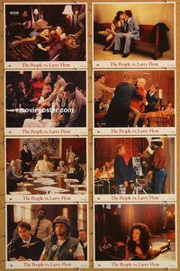 a538 PEOPLE VS LARRY FLYNT 8 movie lobby cards '96 Woody Harrelson