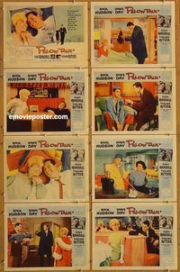 a544 PILLOW TALK 8 movie lobby cards '59 Rock Hudson, Doris Day