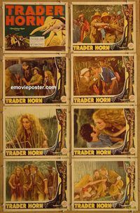 a730 TRADER HORN 8 movie lobby cards R30s W.S. Van Dyke, Booth