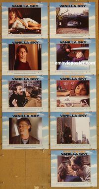a014 VANILLA SKY 9 movie lobby cards '01 Tom Cruise, Penelope Cruz