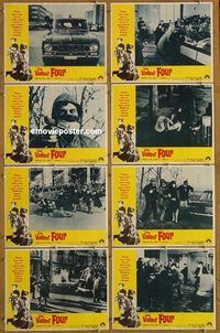 a753 VIOLENT FOUR 8 movie lobby cards '68 Gian Maria Volonte, Italian!