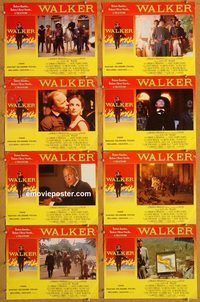 a759 WALKER 8 English movie lobby cards '87 Ed Harris, Richard Masur