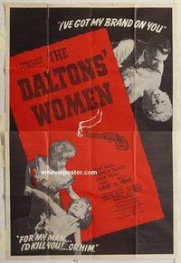 b004 DALTONS' WOMEN Forty by Sixty movie poster '50 Tom Neal, Pamela Blake