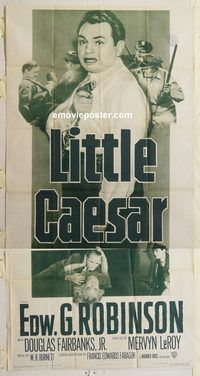 b769 LITTLE CAESAR three-sheet movie poster R54 Edward G. Robinson