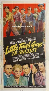b771 LITTLE TOUGH GUYS IN SOCIETY three-sheet movie poster '38 Mischa Auer