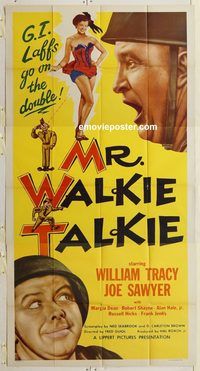 b820 MR WALKIE TALKIE three-sheet movie poster '52 William Tracy, Sawyer