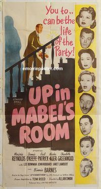 c006 UP IN MABEL'S ROOM three-sheet movie poster '44 Reynolds, O'Keefe