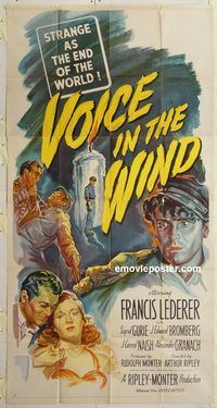 c013 VOICE IN THE WIND three-sheet movie poster '44 Francis Lederer
