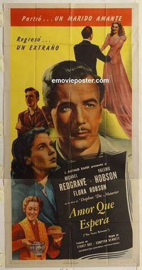 c040 YEARS BETWEEN Spanish three-sheet movie poster '47 Michael Redgrave