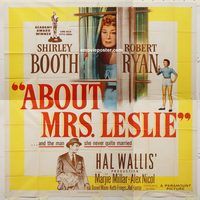 b007 ABOUT MRS LESLIE six-sheet movie poster '54 Shirley Booth, Ryan