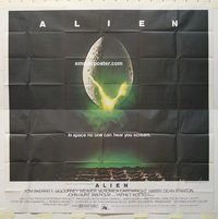 b008 ALIEN six-sheet movie poster '79 Sigourney Weaver, sci-fi!