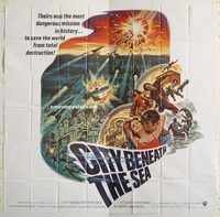 b017 CITY BENEATH THE SEA six-sheet movie poster '71 Irwin Allen