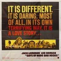 b022 DAYS OF WINE & ROSES six-sheet movie poster '63 Jack Lemmon, Remick