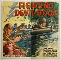 b024 FIGHTING DEVIL DOGS six-sheet movie poster '38 Bruce Bennett serial!
