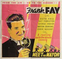 b027 FOOL'S ADVICE six-sheet movie poster R38 Frank Fay, Meet the Mayor!