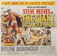 b032 GIANT OF MARATHON six-sheet movie poster '60 Steve Reeves, Demongeot