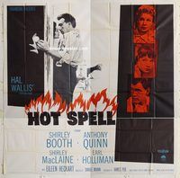 b043 HOT SPELL six-sheet movie poster '58 Shirley Booth, Anthony Quinn