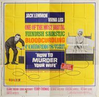 b044 HOW TO MURDER YOUR WIFE six-sheet movie poster '65 Jack Lemmon, Lisi