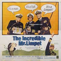 b046 INCREDIBLE MR LIMPET six-sheet movie poster '64 Don Knotts, Cook