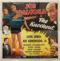 b052 KNOCKOUT six-sheet movie poster '47 Joe Palooka, boxing!