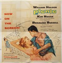b069 PICNIC six-sheet movie poster '56 William Holden, Kim Novak
