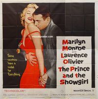 b070 PRINCE & THE SHOWGIRL six-sheet movie poster '57 Marilyn Monroe
