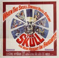 b084 SKULL six-sheet movie poster '65 Peter Cushing, Christopher Lee