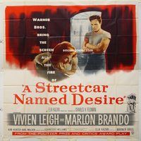 b086 STREETCAR NAMED DESIRE six-sheet movie poster '51 Brando, Leigh