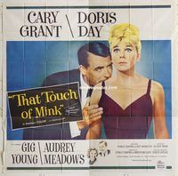 b089 THAT TOUCH OF MINK six-sheet movie poster '62 Cary Grant, Doris Day