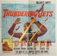 b090 THUNDERING JETS six-sheet movie poster '58 Reason, U.S. Air Force!