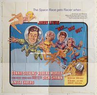 b094 WAY WAY OUT six-sheet movie poster '66 Jerry Lewis, Jack Davis art!
