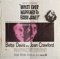 b095 WHAT EVER HAPPENED TO BABY JANE six-sheet movie poster '62 Davis