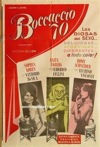 b281 BOCCACCIO '70 Argentinean movie poster '62 Federico Fellini