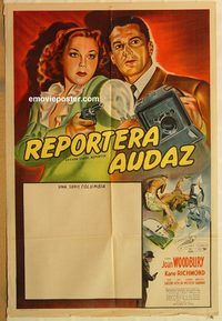 b284 BRENDA STARR REPORTER Argentinean movie poster '45 serial