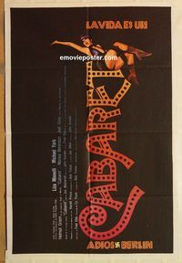 b288 CABARET Argentinean movie poster '72 Liza Minnelli, Bob Fosse