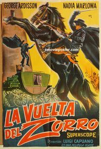 b557 ZORRO IN THE COURT OF SPAIN Argentinean movie poster '62