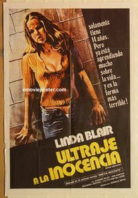 b282 BORN INNOCENT Argentinean movie poster '74 Linda Blair, TV!