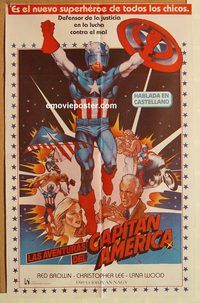 b290 CAPTAIN AMERICA 2 Argentinean movie poster '79 Marvel Comics!