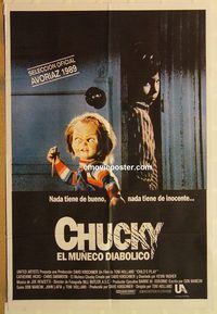 b298 CHILD'S PLAY Argentinean movie poster '88 killer doll!