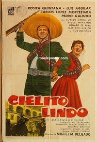 b302 CIELITO LINDO Argentinean movie poster '57 Rosita Quintana