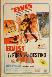 b304 CLAMBAKE Argentinean movie poster '67 Elvis, rock 'n' roll!