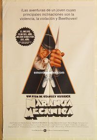 b306 CLOCKWORK ORANGE Argentinean movie poster '72 Stanley Kubrick