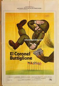 b307 COLONEL BUTTIGLIONE Argentinean movie poster '73 Jacques Dufilho