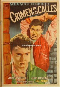 b313 CRIME IN THE STREETS Argentinean movie poster '56 Cassavetes